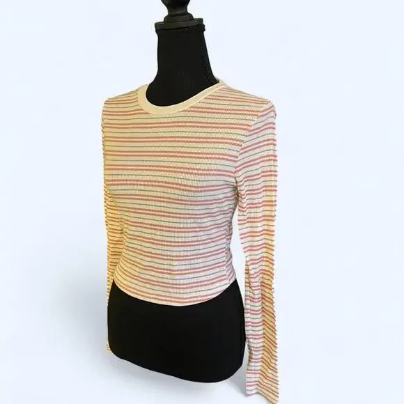 Charlotte Russe Vintage Y2K pink and grey striped shirt Size Small - Picture 5 of 6